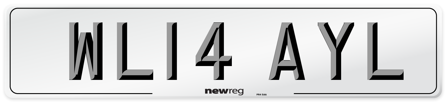 WL14 AYL Number Plate from New Reg